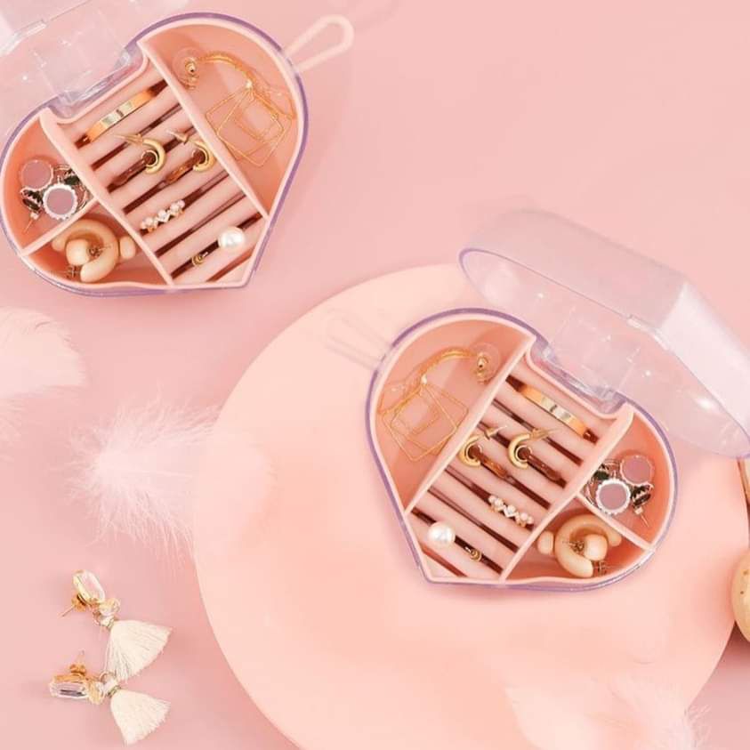 Creative Heart Shape Jewelry Box, Cute Mini Jewelry Organizer, Small Jewelry Case For Travel, Mini Jewelry Case For Earrings and Rings Creative Heart Shape Jewelry Box, Cute Mini Jewelry Organizer, Small Jewelry Case For Travel, Mini Jewelry Case For Earrings and Rings